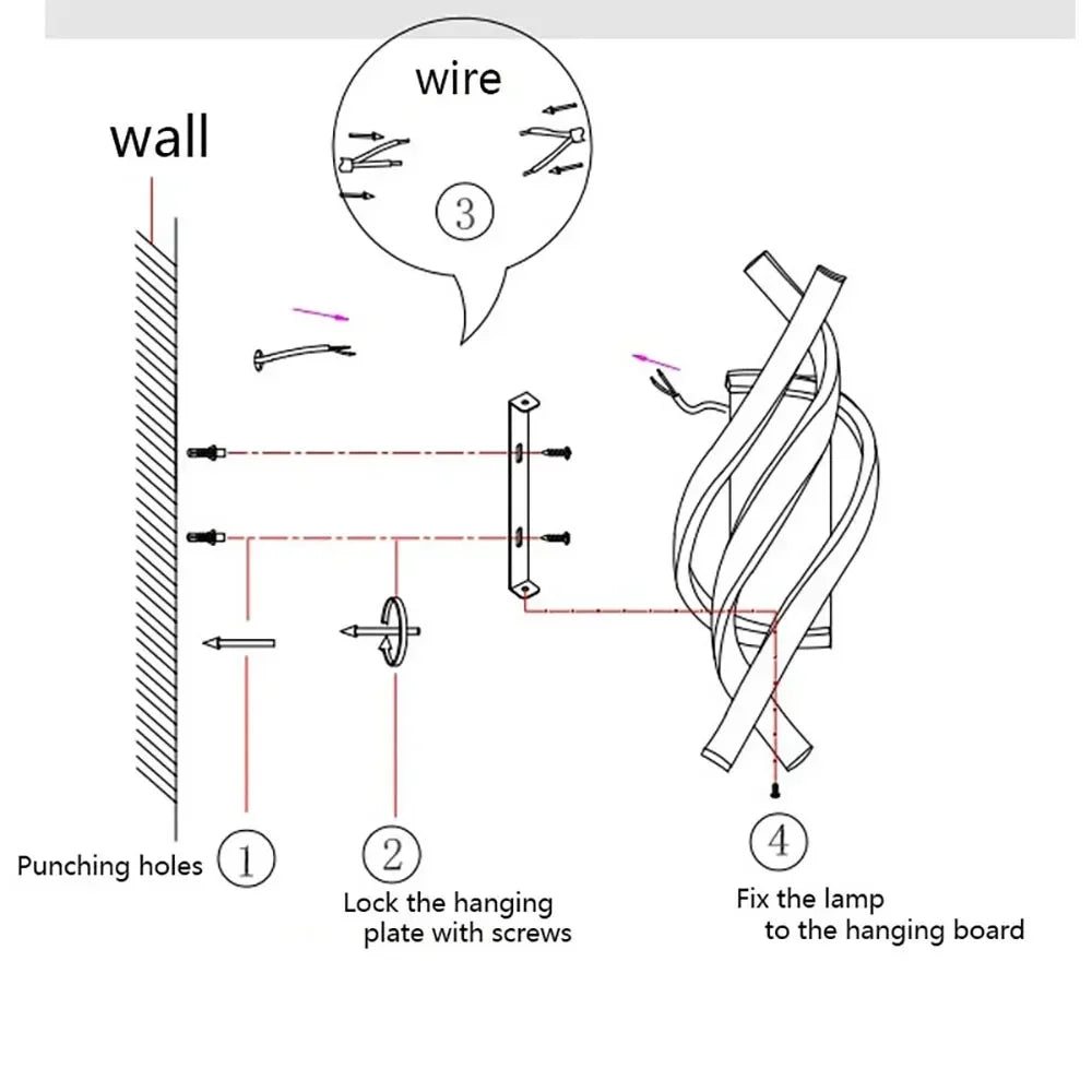 Applique Murale LED Moderne en Noir et Blanc – Éclairage Élégant pour Chambre, Salon, Couloir et Décoration Intérieure