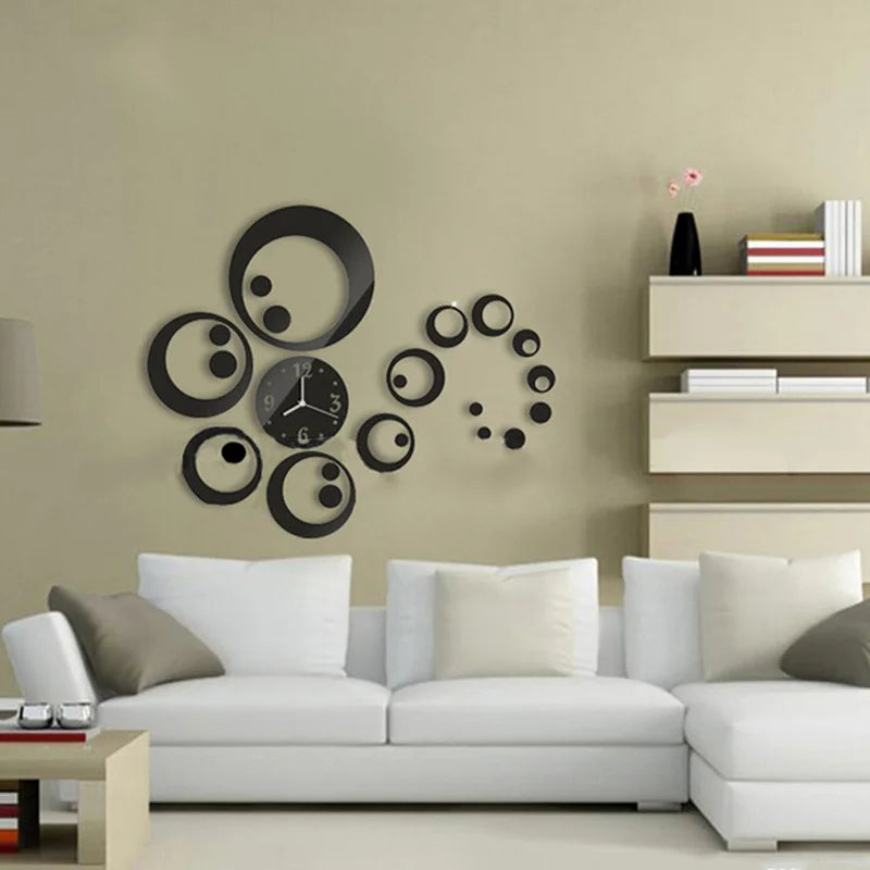 Horloge Murale en Miroir Acrylique – Design Moderne, Quartz, Décoration Élégante pour Salon et Maison