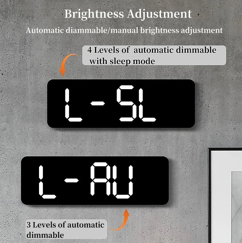 Grande horloge murale numérique DST, alarme LED électronique, variateur automatique, horloge de table, humidité de la semaine, USB, 62TEMP, 9 pouces, 12 H, 24H