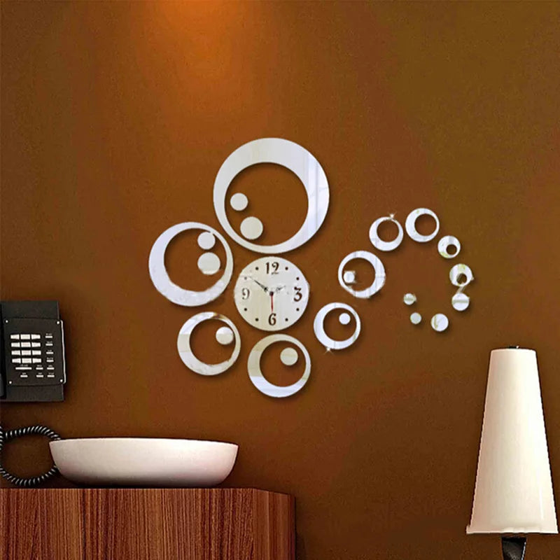 Horloge Murale en Miroir Acrylique – Design Moderne, Quartz, Décoration Élégante pour Salon et Maison