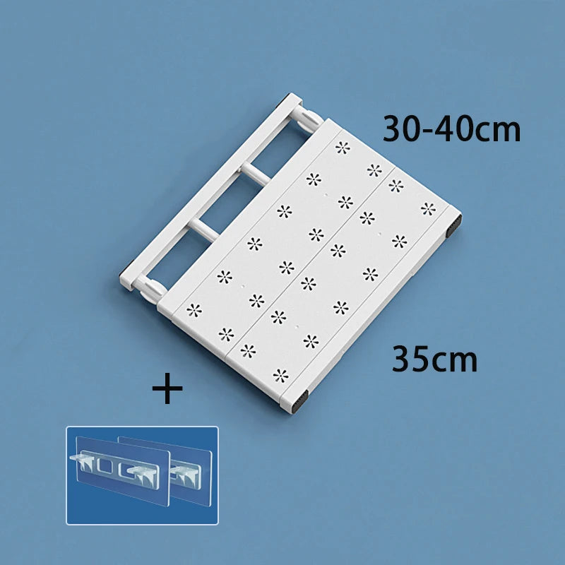 Étagères de Rangement Ajustables pour Armoire, Rack Mural pour Vêtements, Placard, Cuisine, Salle de Bain, et Organisateur à Domicile