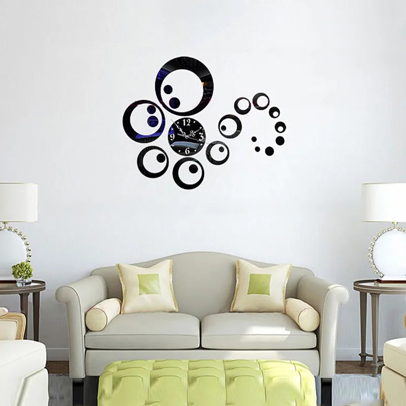 Horloge Murale en Miroir Acrylique – Design Moderne, Quartz, Décoration Élégante pour Salon et Maison