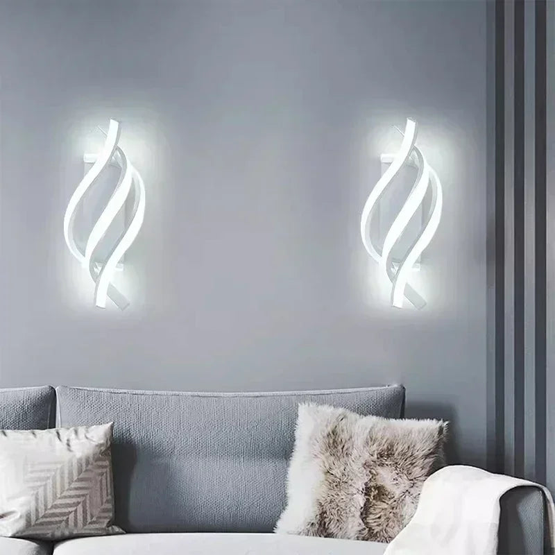 Applique Murale LED Moderne en Noir et Blanc – Éclairage Élégant pour Chambre, Salon, Couloir et Décoration Intérieure