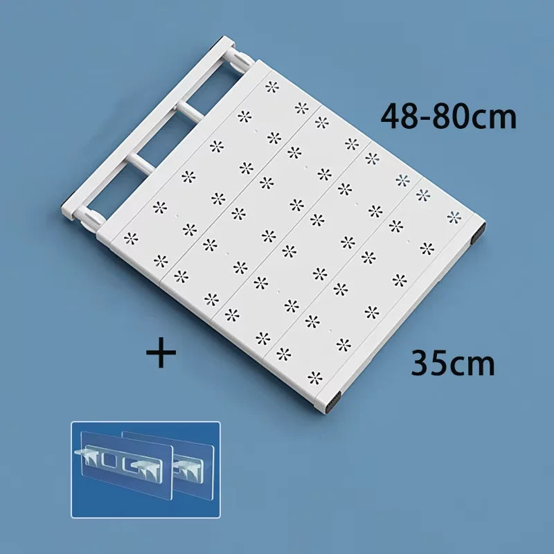 Étagères de Rangement Ajustables pour Armoire, Rack Mural pour Vêtements, Placard, Cuisine, Salle de Bain, et Organisateur à Domicile