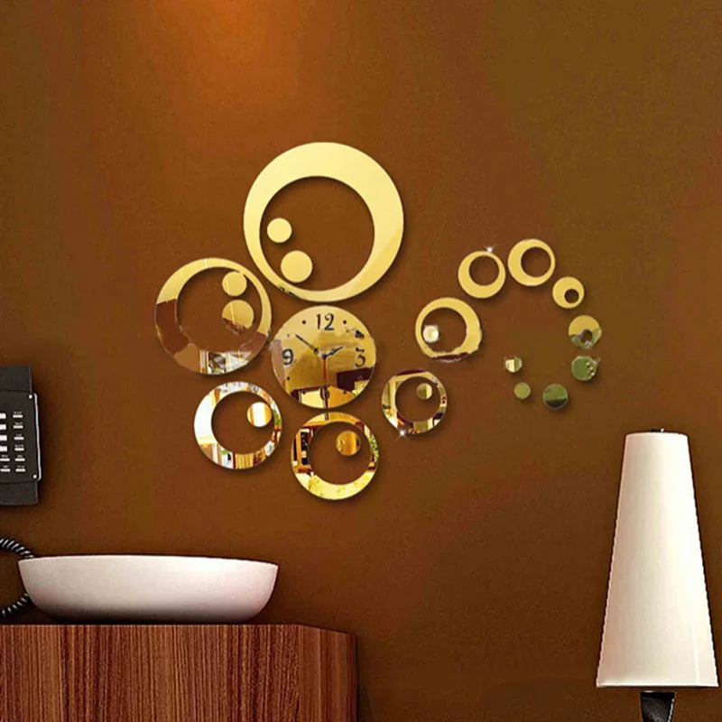 Horloge Murale en Miroir Acrylique – Design Moderne, Quartz, Décoration Élégante pour Salon et Maison